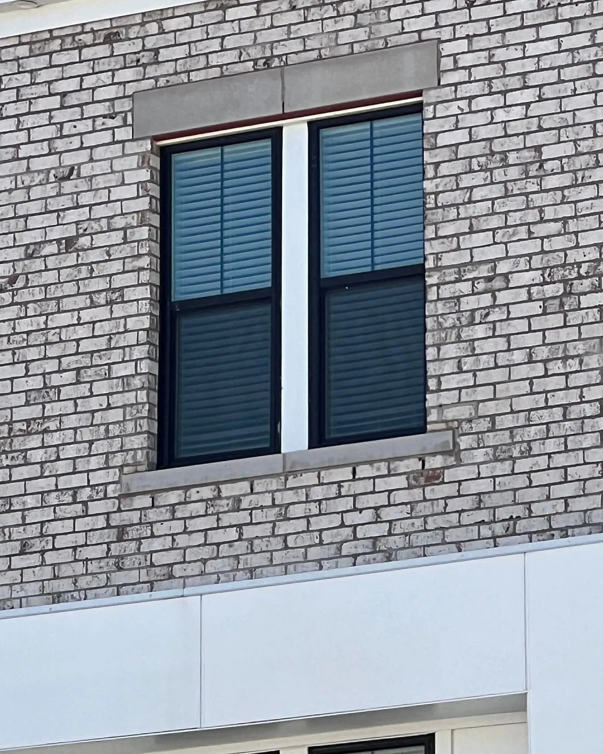 Brick veneer around the windows